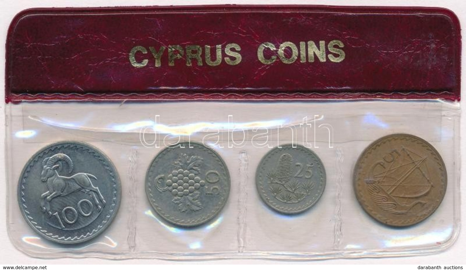 Ciprus 1963. 25m + 1976. 100m + 1978. 5m + 1981. 50m Fóliatokban T:1-,2
Cyprus 1963. 25 Mils + 1976. 100 Mils + 1978. 5  - Zonder Classificatie