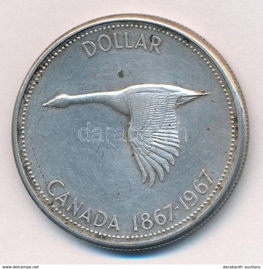 Kanada 1967. 1$ Ag 'II. Erzsébet' T:2
Canada 1967. 1 Dollar Ag 'Elizabeth II' C:XF 
Krause KM#70 - Zonder Classificatie