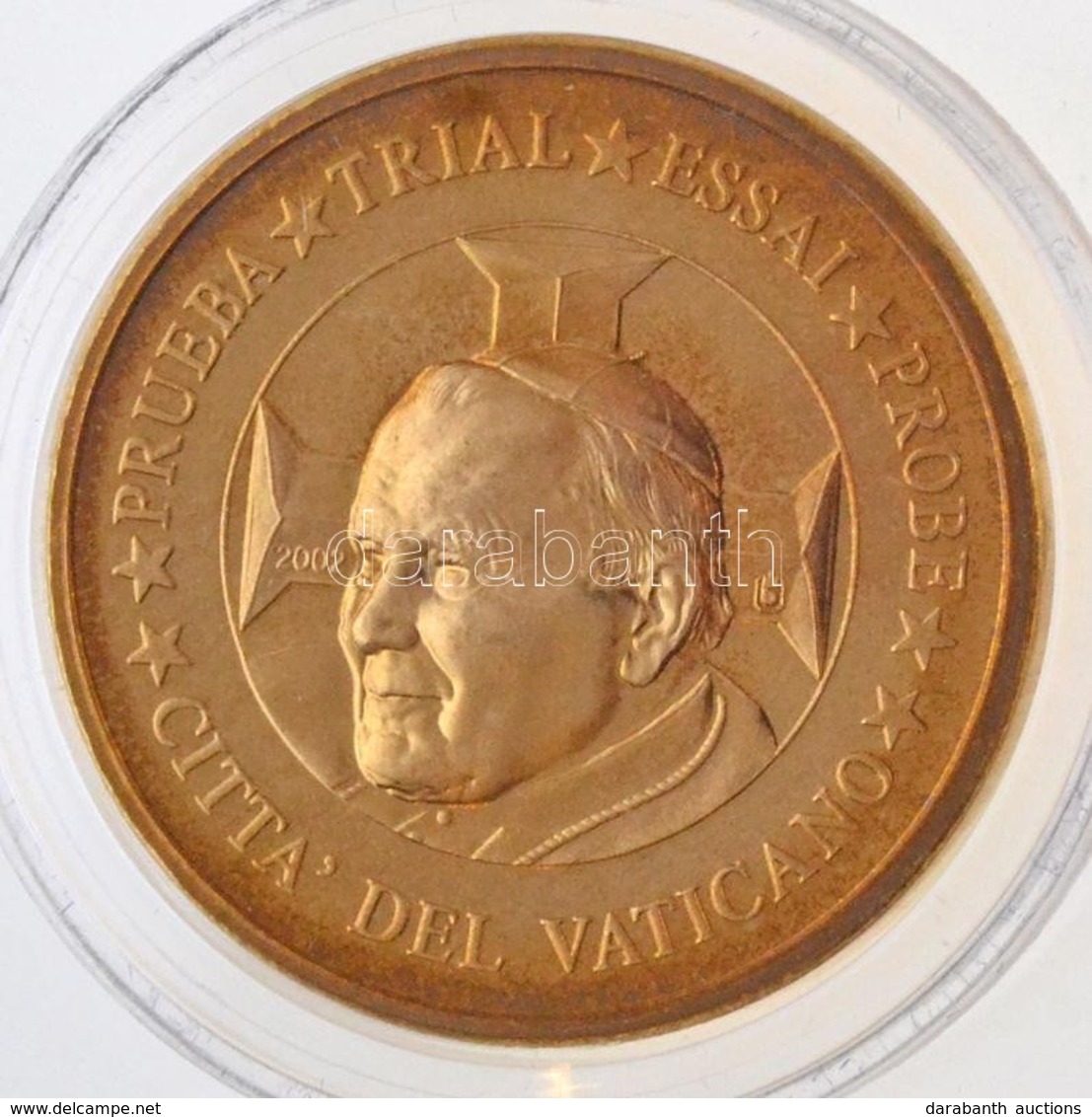 Vatikán 2002. 10c 'II. János Pál' Próbaveret T:1 
Vatican 2002. 10 Cents 'John Paul II' Trial Strike C:UNC - Zonder Classificatie