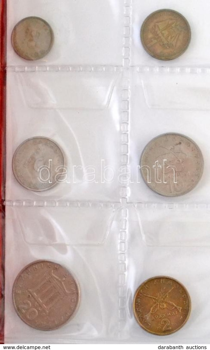 Vegyes Fémpénz Tétel, Hatlapos Kisalakú Berakóban, Benne 37db Görög érme T:vegyes
Mixed Coin Lot In Six Page Small Size  - Zonder Classificatie
