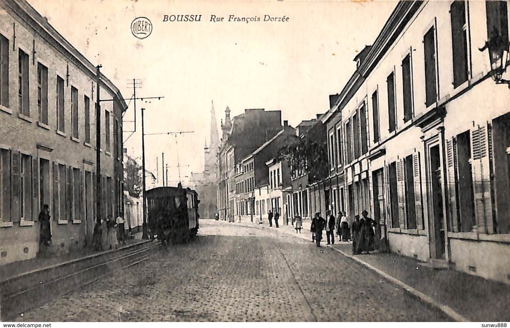 Boussu - Rue François Dorzée (Melles Durez, Animée Tram Tramway 1925... Voir Zoom) - Boussu