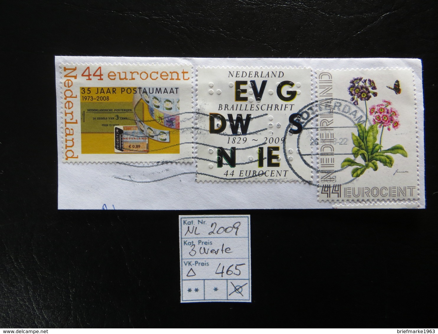 2009  " 3 Werte "  Auf Ausschnitt, Vollstempel  ROTTERDAM    LOT 465 - Gebraucht