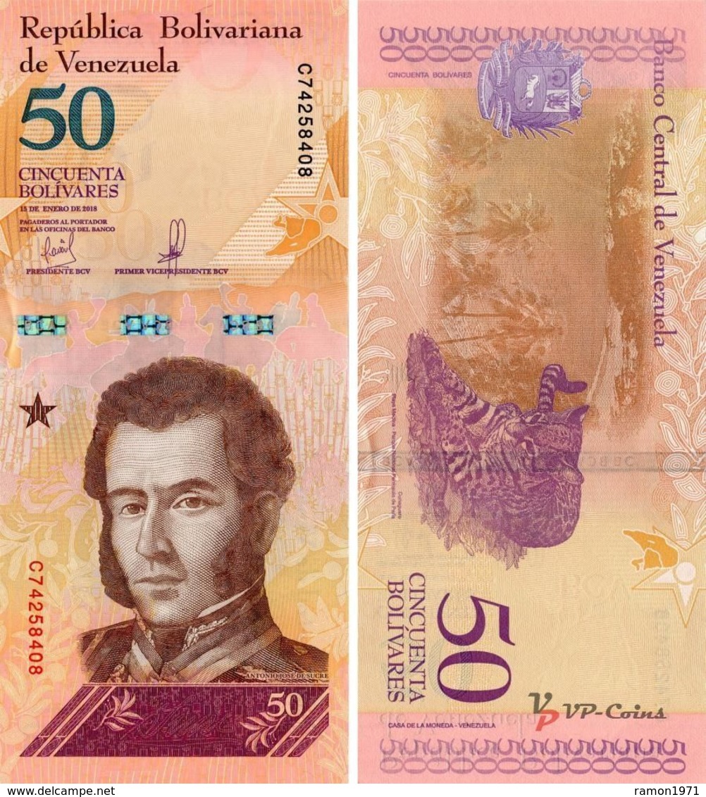 Venezuela - 50 Bolivar 2018  UNC - Venezuela