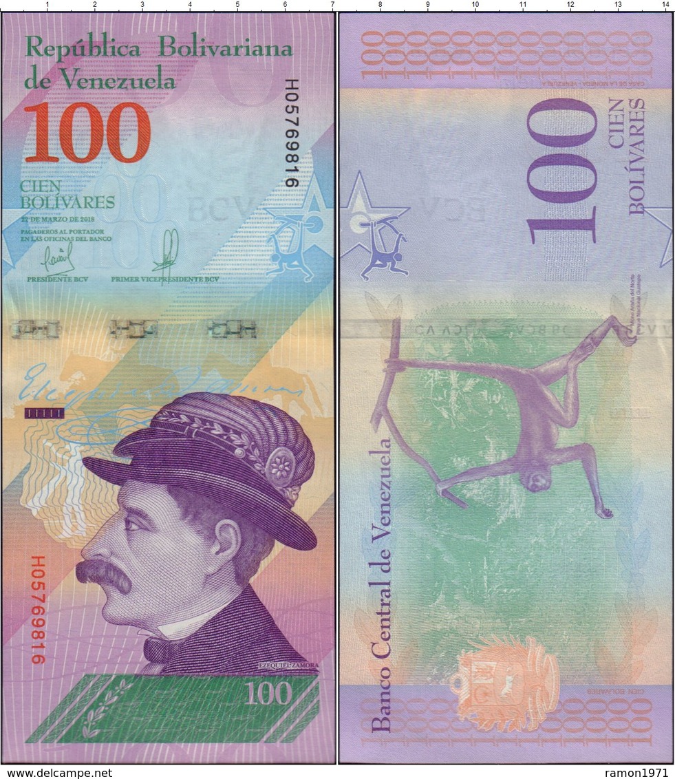 Venezuela -100 Bolivar 2018  UNC - Venezuela