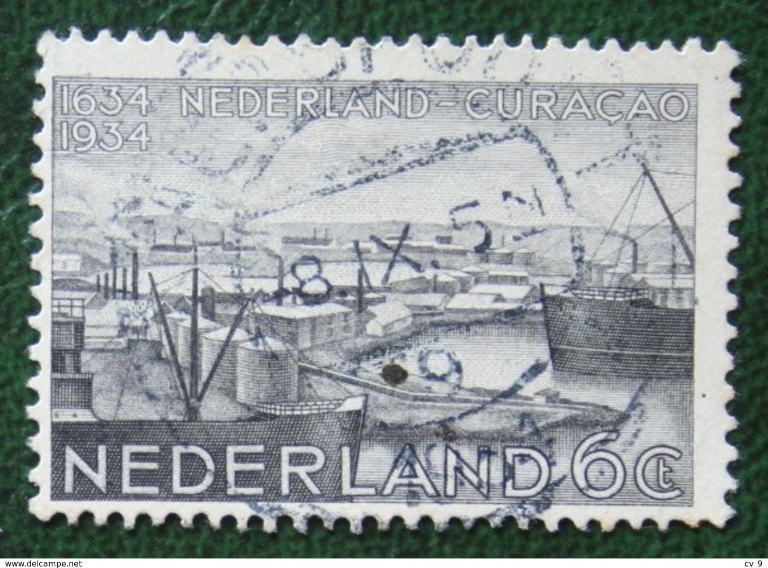 6 Ct Curacao Zegel NVPH 267 (Mi 274) 1934 Gestempeld / USED NEDERLAND / NIEDERLANDE - Used Stamps