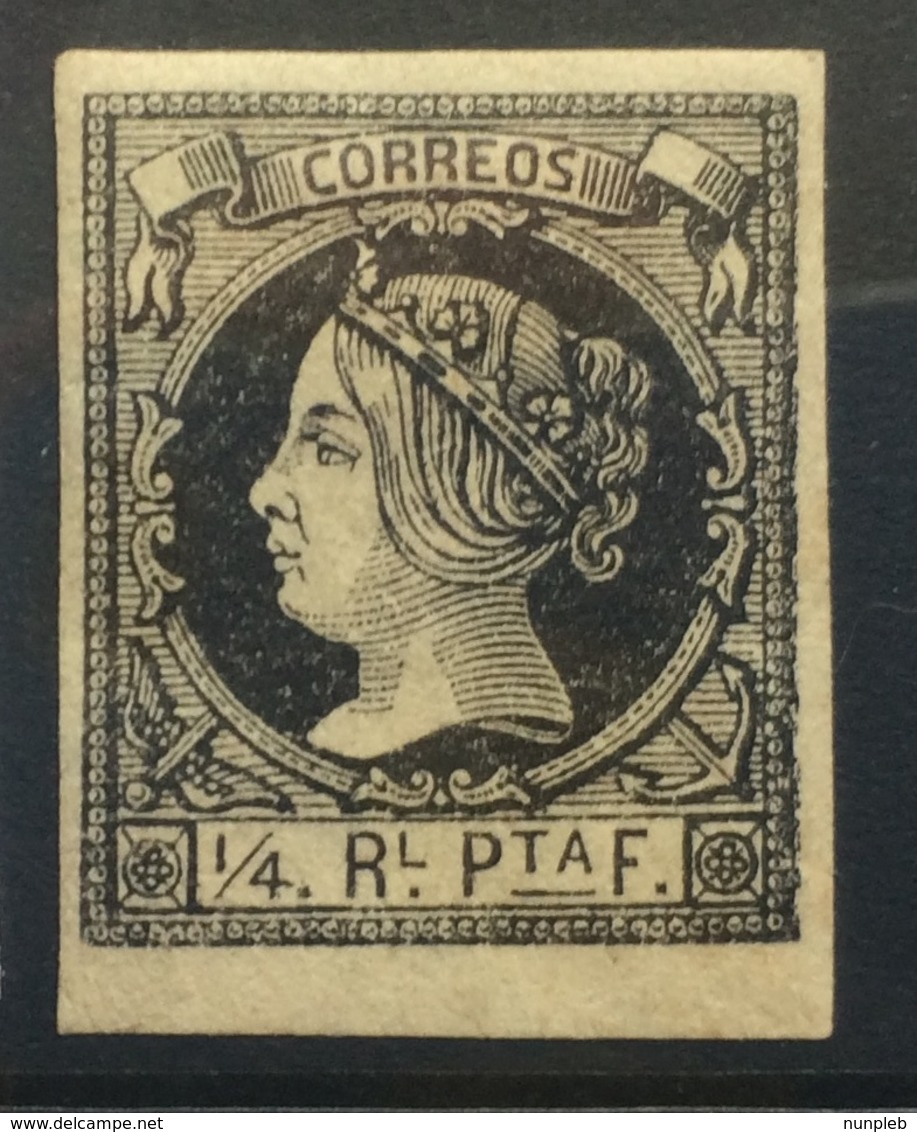 CUBA 1862 1/4 Black MH - Other & Unclassified
