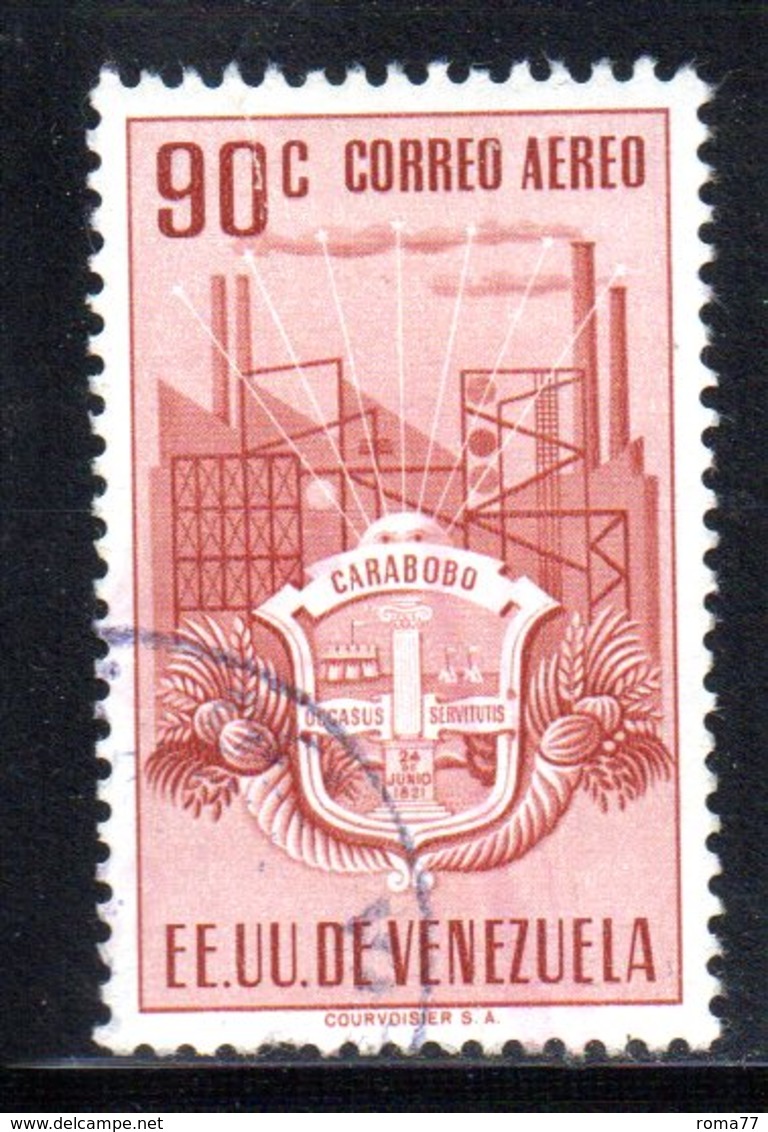 CI1083 - VENEZUELA 1951, Posta Aerea Yvert N. 345  Usato. Carabobo - Venezuela