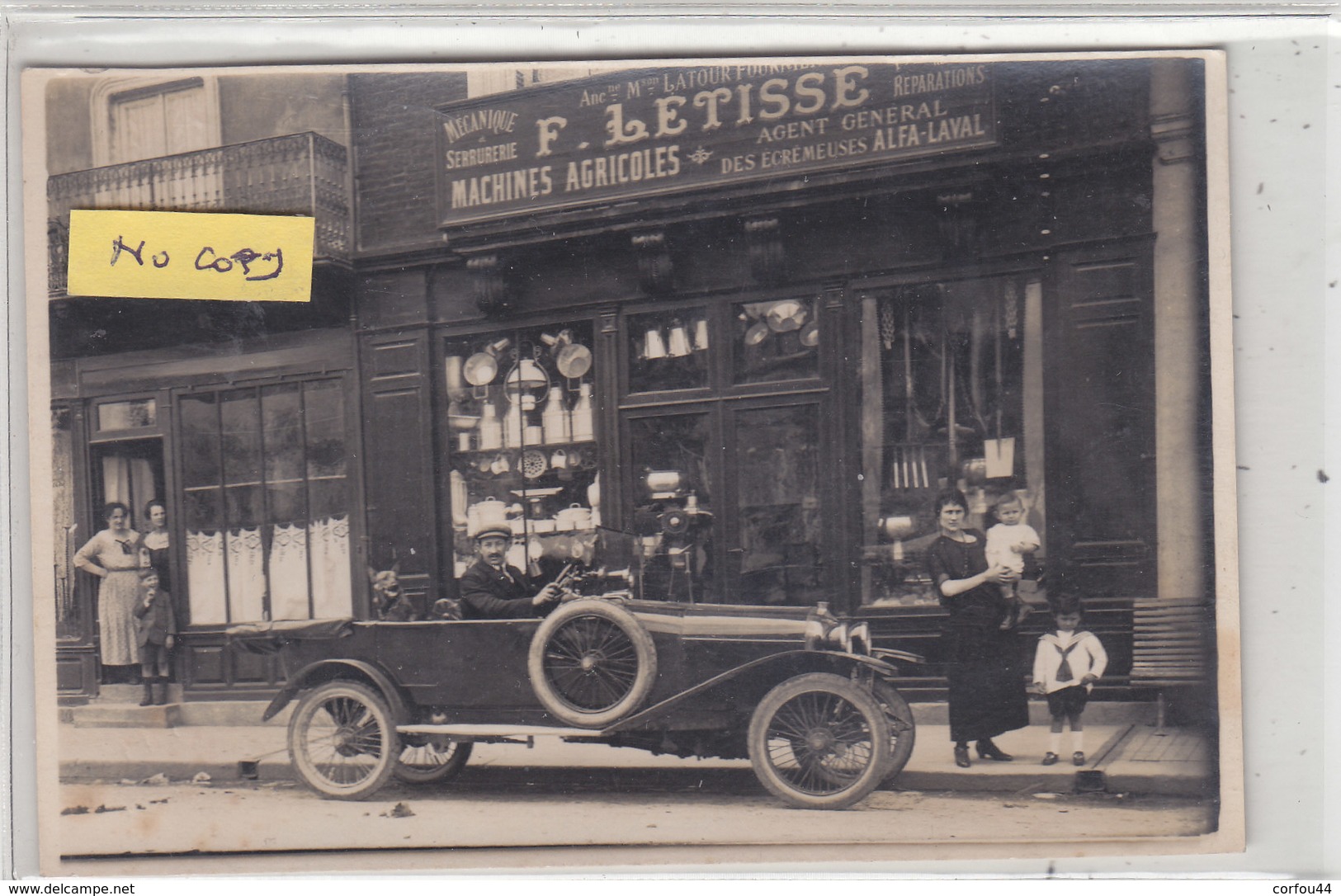 BEUZEVILLE : Devanture F.LETISSE  Machines Agicoles (1) - Superbe Carte Photo - Commerce - Andere & Zonder Classificatie