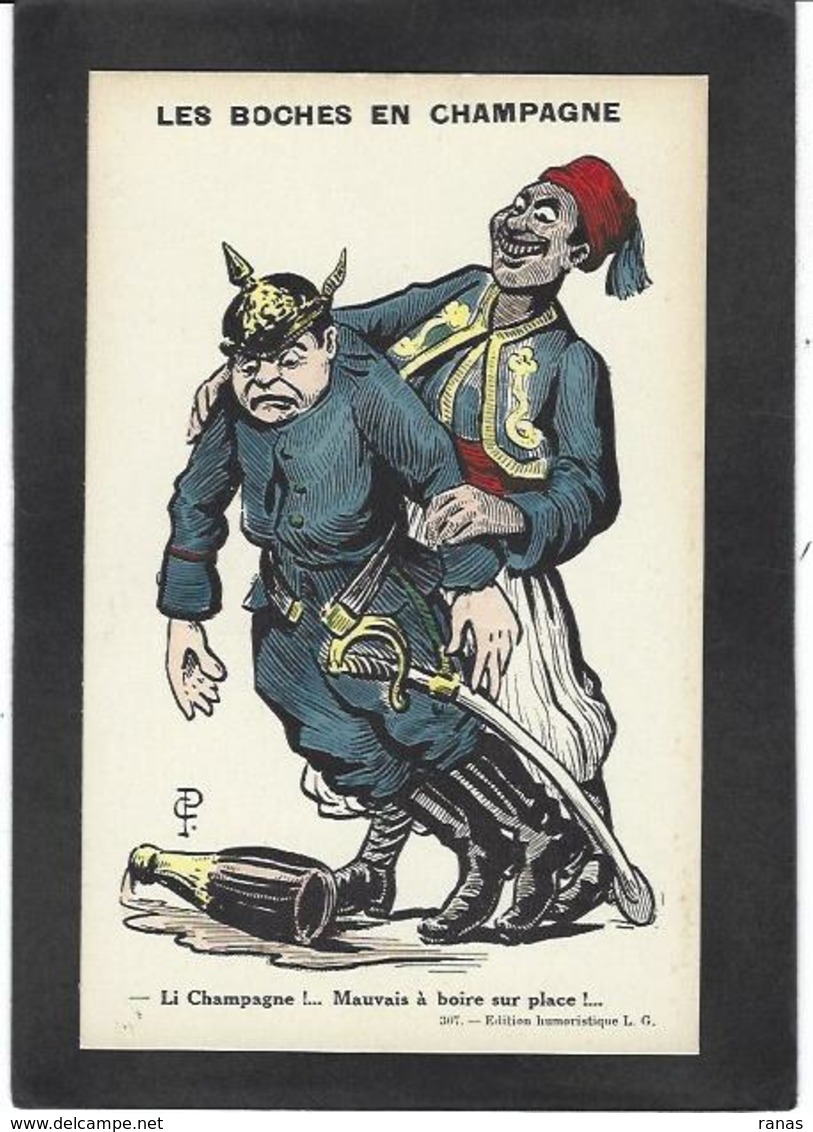 CPA PIETTE Allemagne Germany Caricature Satirique Patriotique Anti Kaiser Patriotique Guerre Non Circulé Négritude - Guerre 1914-18