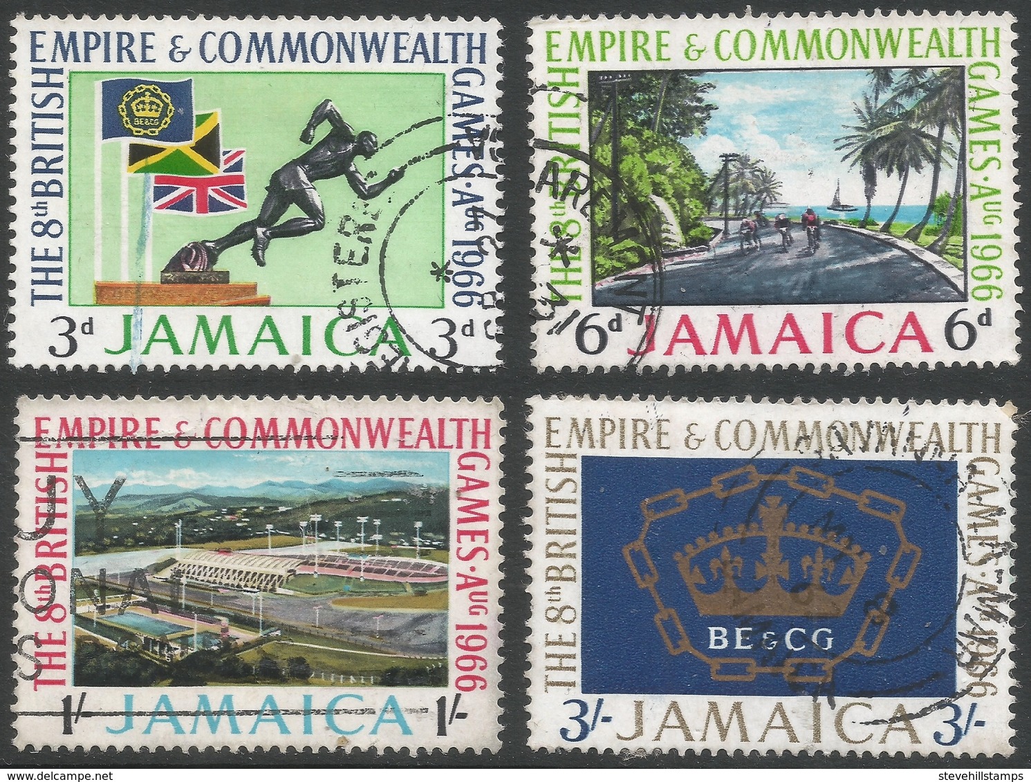 Jamaica. 1966 Eighth British Empire And Commonwealth Games. Used Complete Set. SG 254-257 - Jamaica (1962-...)