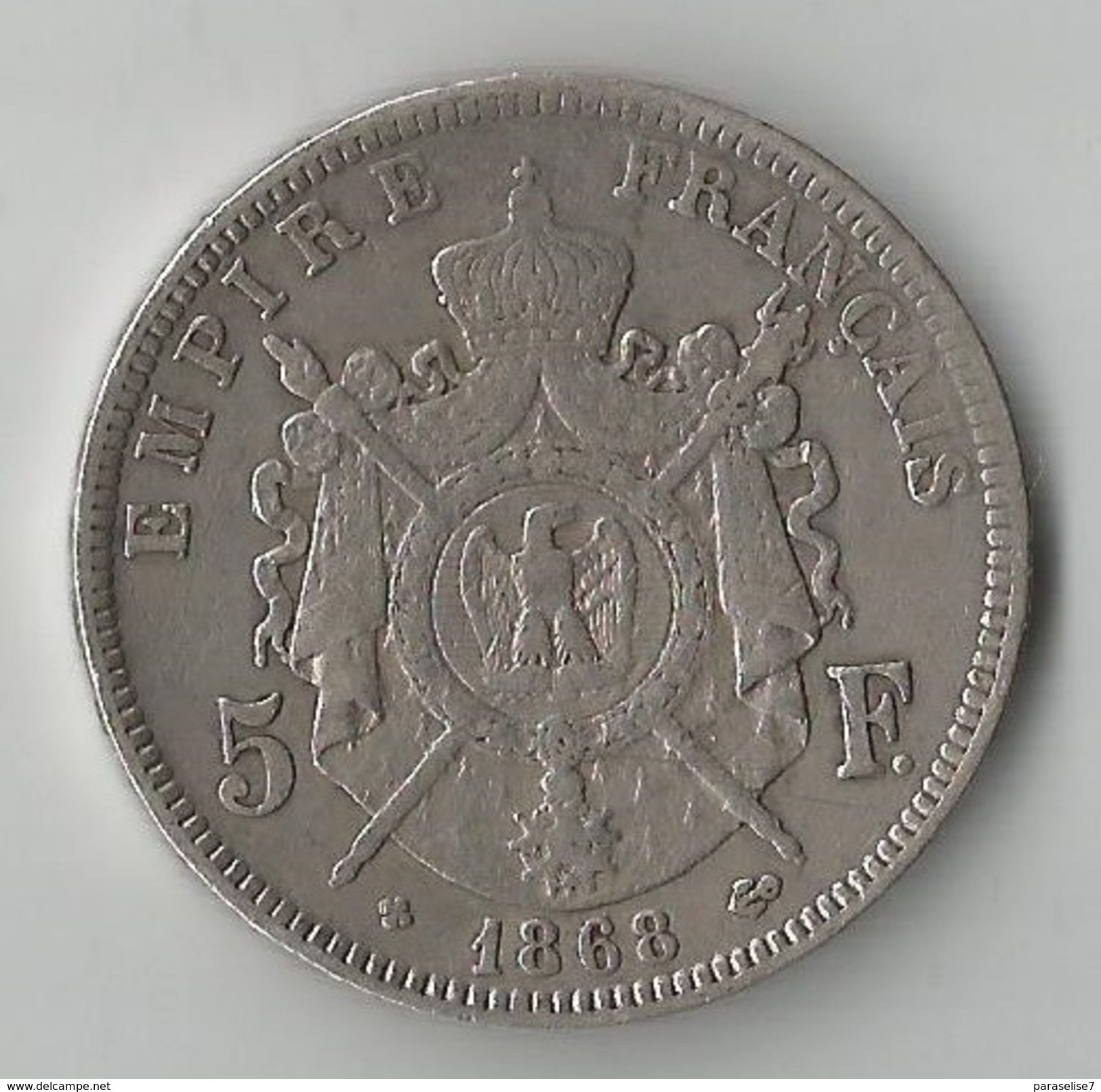 FRANCE 5 FRANCS 1868 ARGENT - Altri & Non Classificati