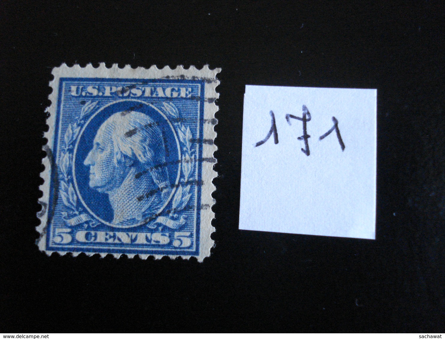 USA - Années 1908-09 - G. Washington 5c Bleu - Y.T. 171 - Oblit. - Used - Gestempeld - Used Stamps