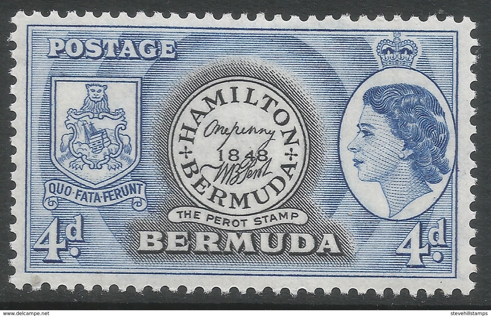 Bermuda. 1953-62 QEII. 4d MH. SG 141 - Bermuda