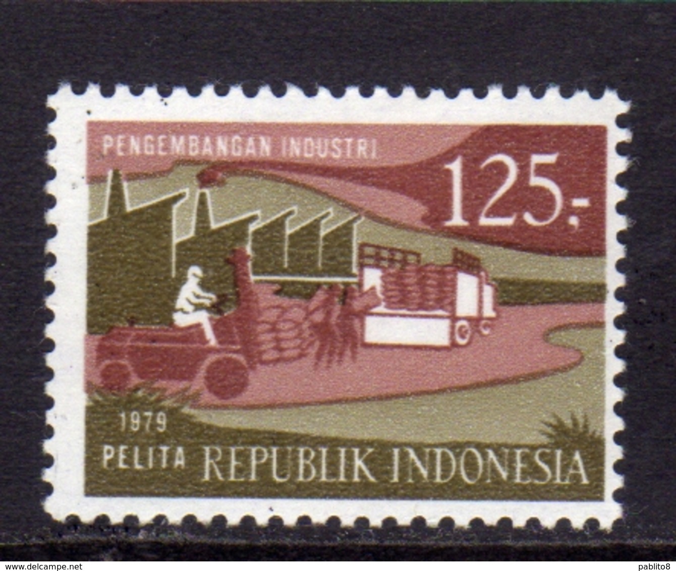 INDONESIA 1979 FIVE YEAR PLAN FACTORIES AND TRUCKS 125r MNH - Indonesia