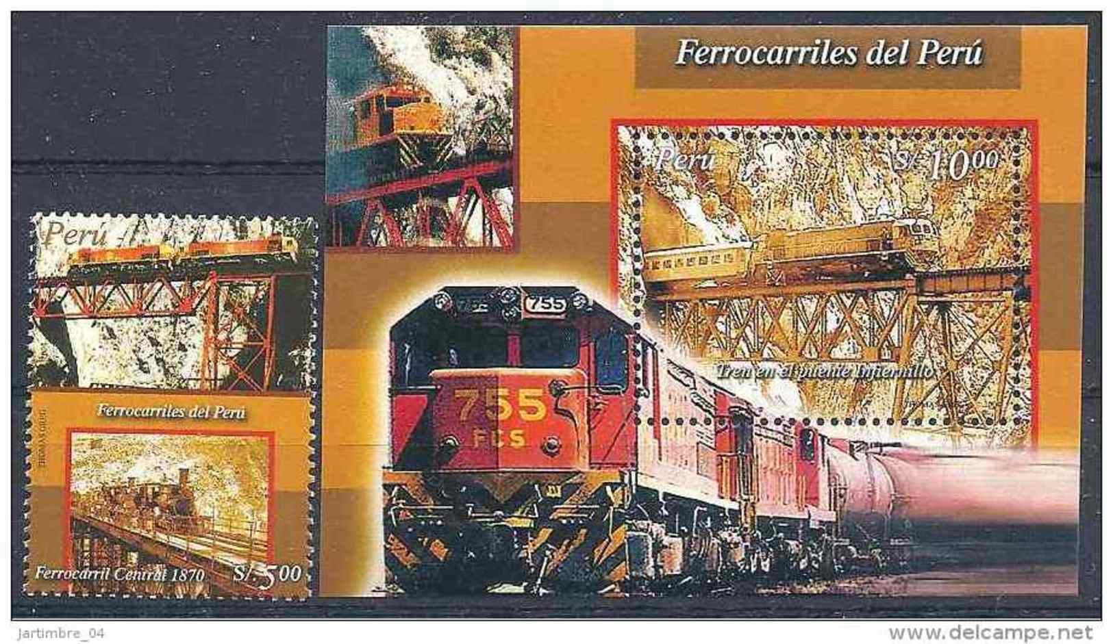 2004 PEROU 1439+ BF 26** Trains - Peru