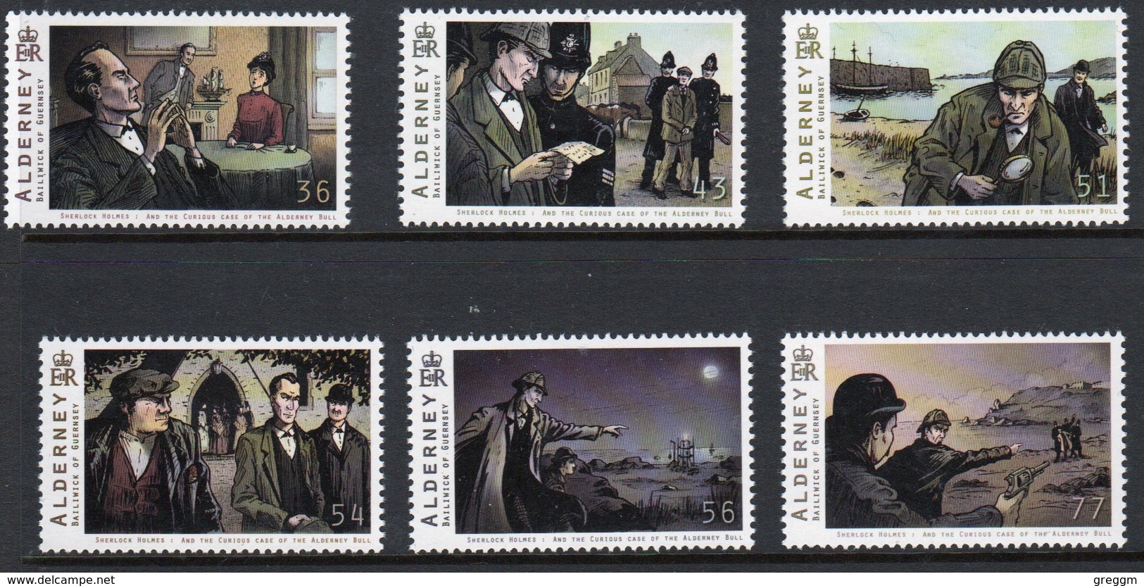 Alderney Set Of Stamps To Celebrate The 150th Anniversary Of Sir Arthur Conan Doyle. - Alderney