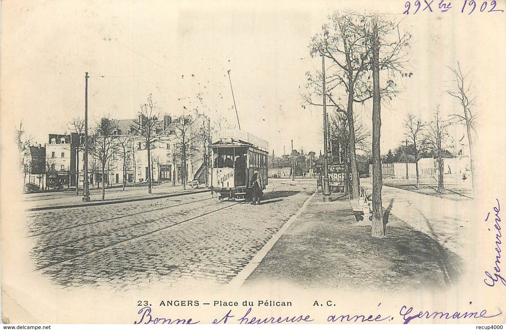 49 ANGERS  Place Du Pélican Tramway  2scans - Angers