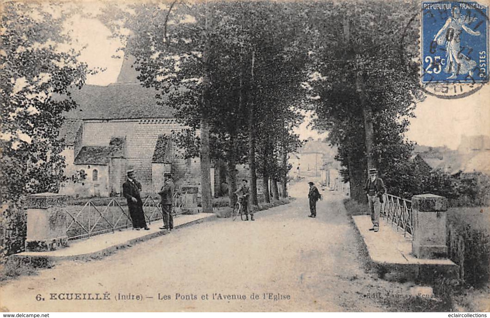 Ecueillé        36       Les Ponts Et Avenue De L'Eglise          (voir Scan) - Other & Unclassified