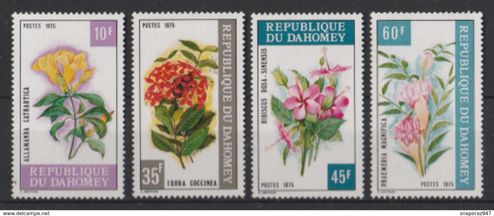 1975 Dahomey Fiori Flowers Blumen Fleurs MNH** Fio220 - Altri & Non Classificati