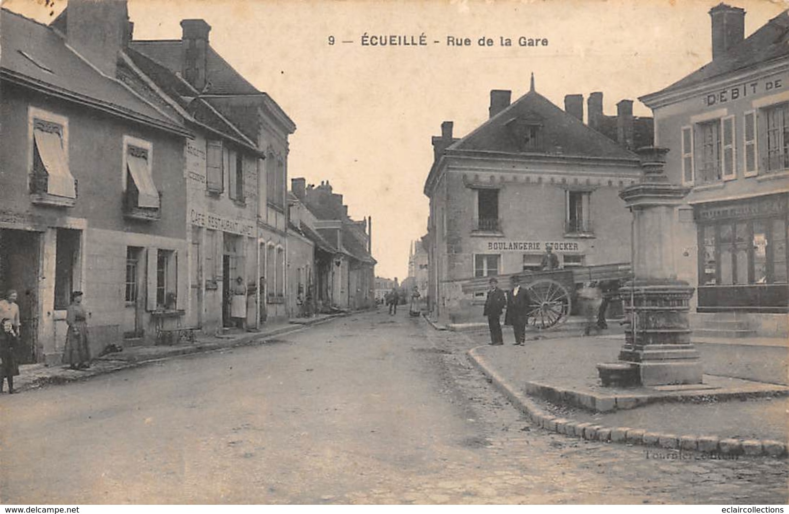 Ecueillé        36         Rue De La Gare. Boulangerie  2      (voir Scan) - Altri & Non Classificati