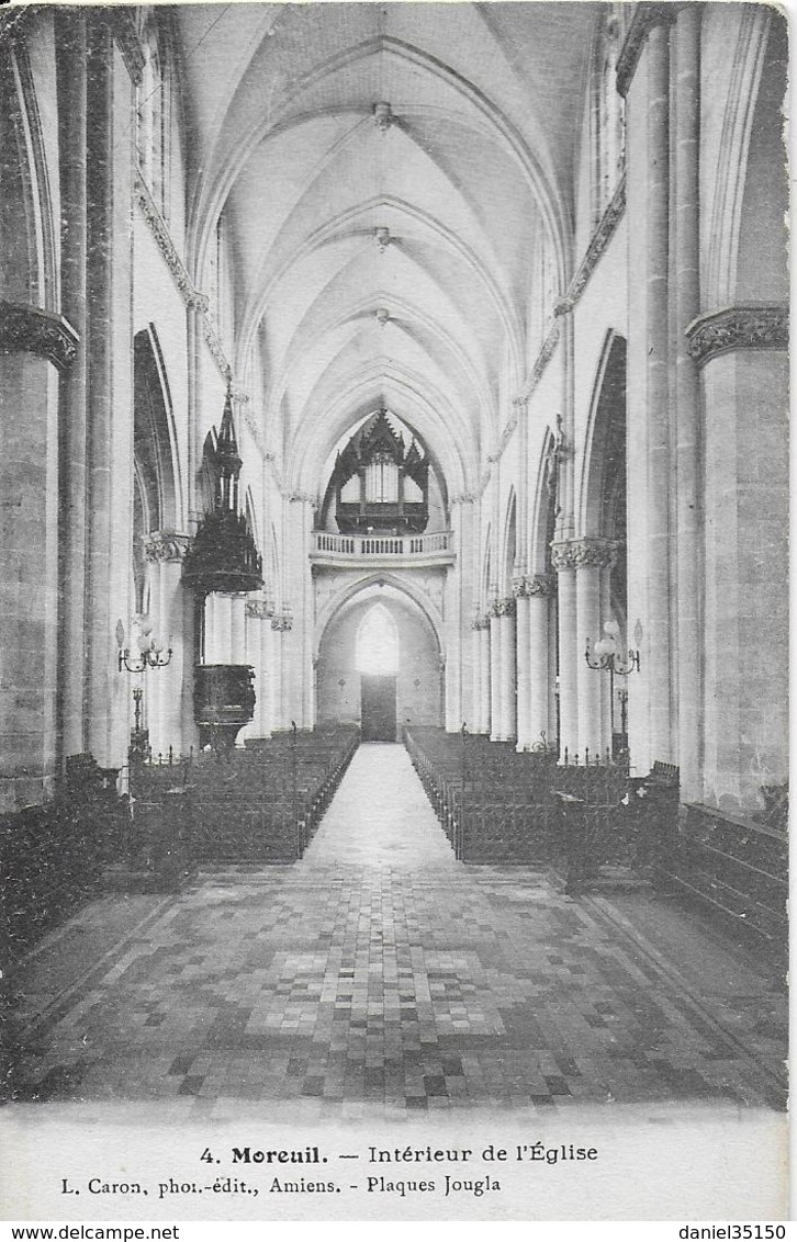 4. Moreuil. - Intérieur De L'Eglise CPA Non écrite - Moreuil