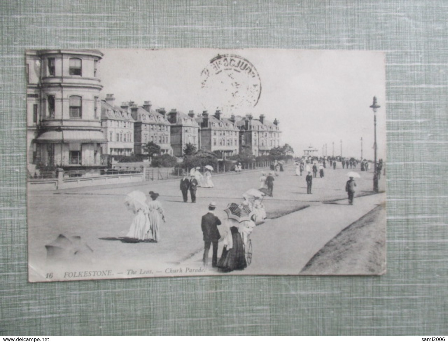 CPA ROYAUME UNI FOLKESTONE THE LEAS CHURCH PARADE ANIMEE - Folkestone