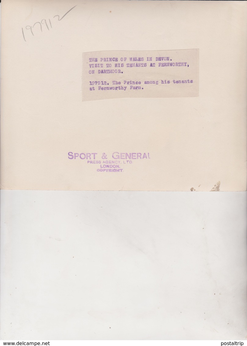 PRINCE IN WALES IN DEVON  FERNWORTHY AN DARTMOOR    21*16 CM Fonds Victor FORBIN 1864-1947 - Personalidades Famosas