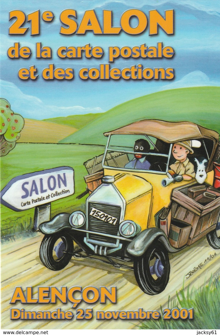 61- Alençon -  21 Eme Salon De La Carte Postale Et Des Collections 2001  (expo : Tintin ) - Alencon