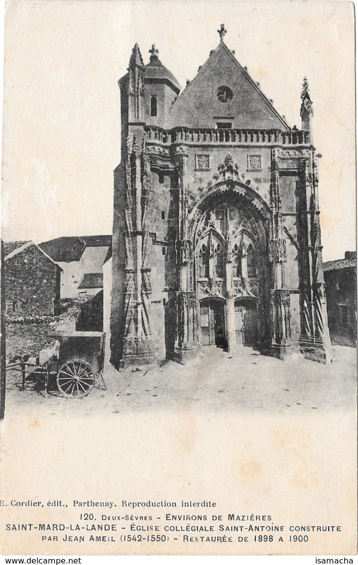 St Mard La Lande église Collégiale - Mazieres En Gatine