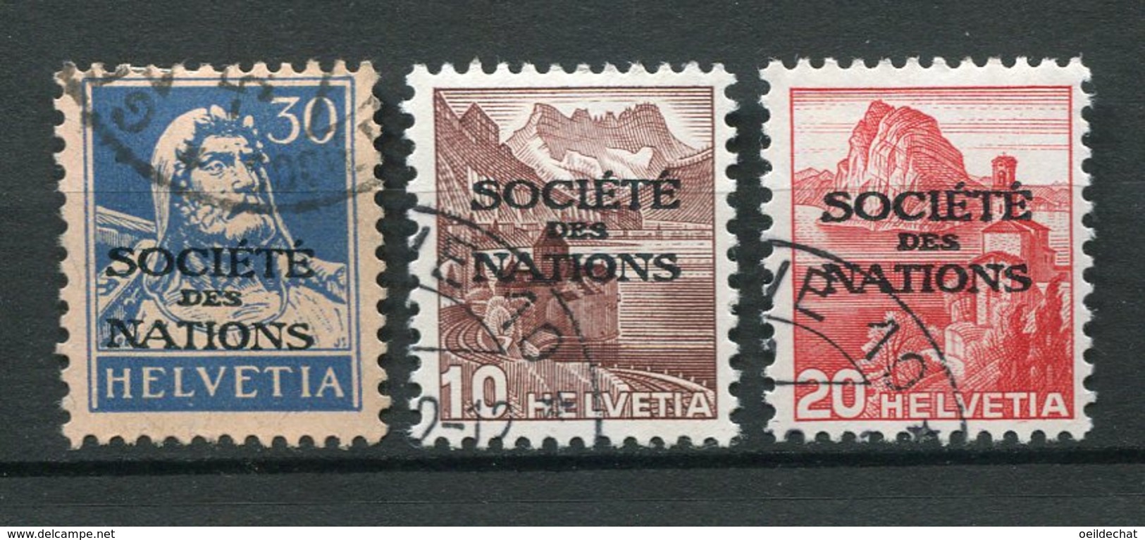 13088 SUISSE  Service  N°54, 181, 182 °   1924-42  TB - Dienstmarken