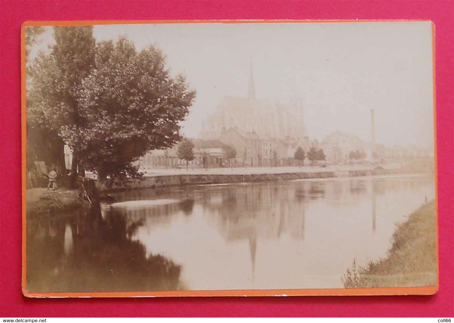 1890 + Ou - Photo Format Cabinet Amiens Jolie Vue Dos Scanné Sans éditeur - Old (before 1900)