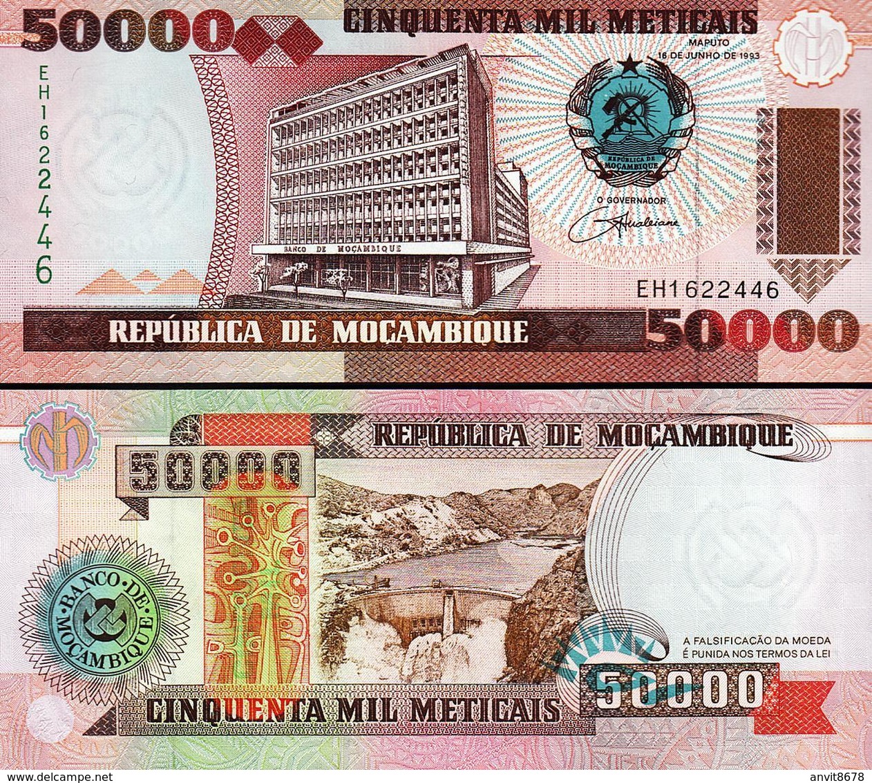 MOZAMBIQUE 50000   1993   UNC - Mozambique