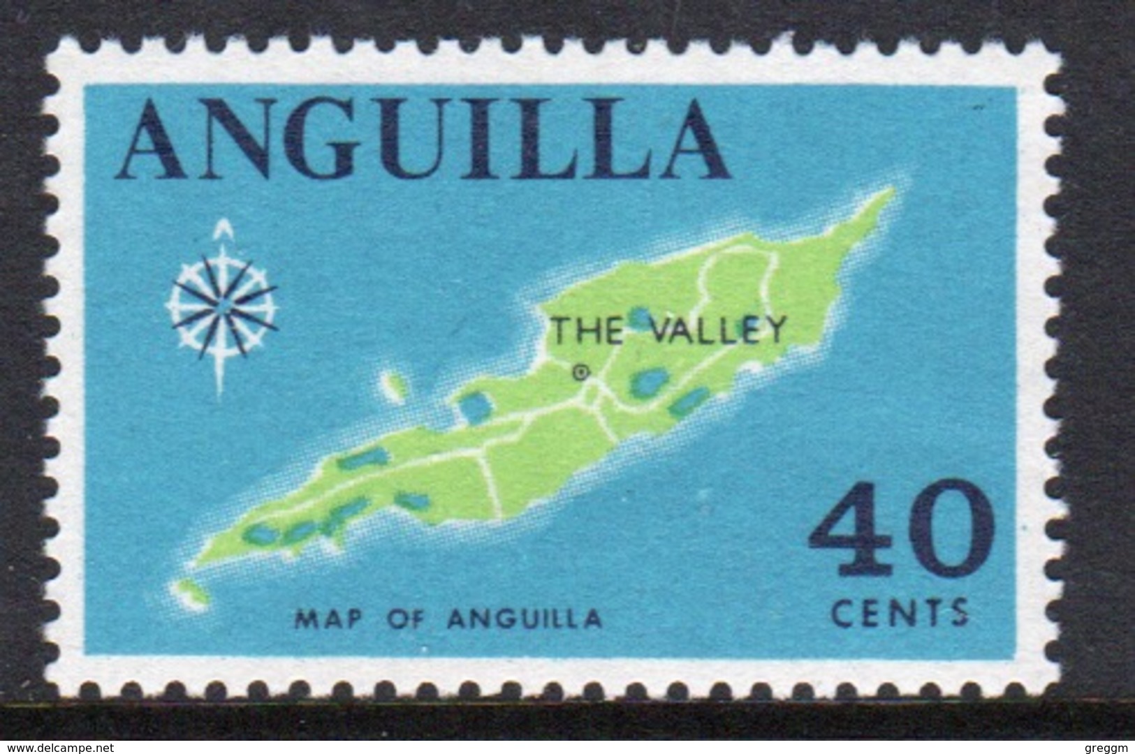 Anguilla Single 40 Cent Stamp From The 1967 Definitive Set. - Anguilla (1968-...)