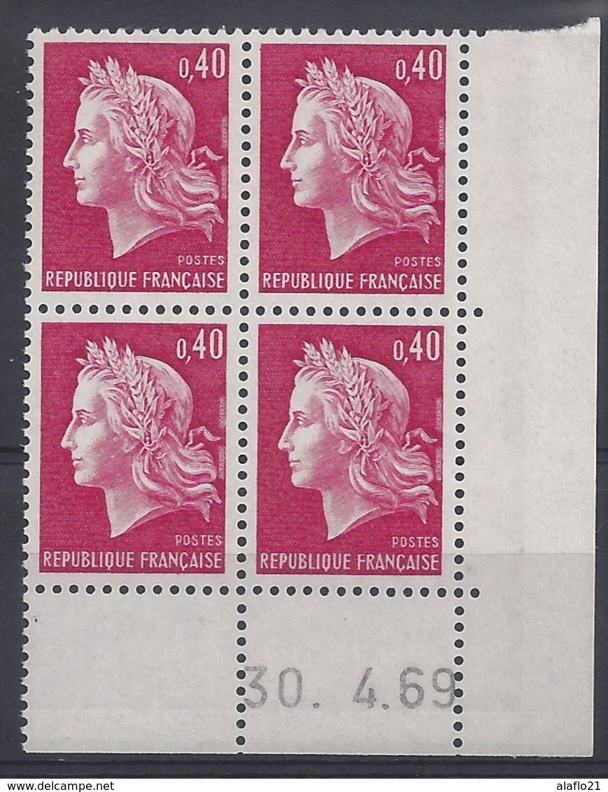 MARIANNE CHEFFER N° 1536B - Bloc De 4 COIN DATE - NEUF SANS CHARNIERE - 30/4/69 - 1960-1969