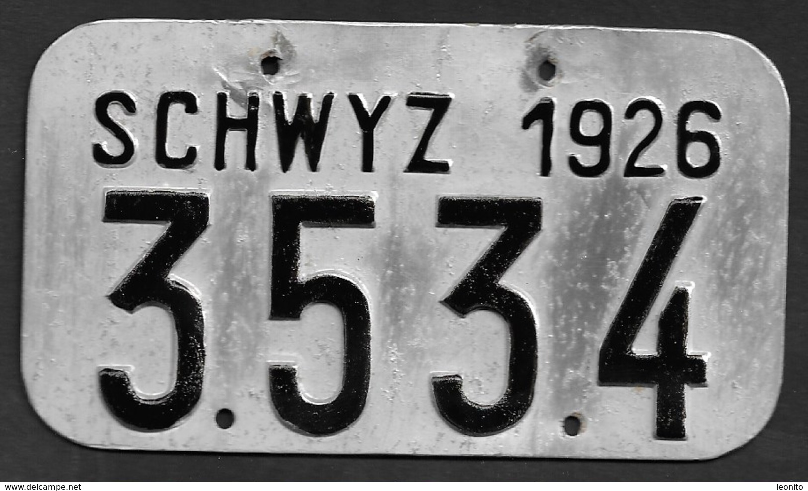 Velonummer Schwyz SZ 26 - Number Plates