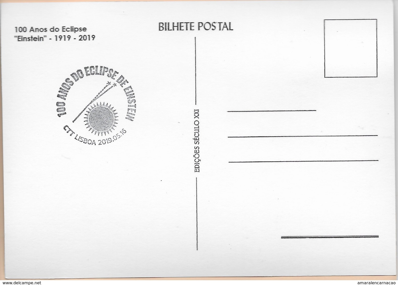 CARTE MAXIMUM - MAXIMUM KARTE -TARJETA MAXIMA - MAXIMUM CARD - PORTUGAL - 100 ANS D'ECLIPSE  DE EINSTEIN - Albert Einstein