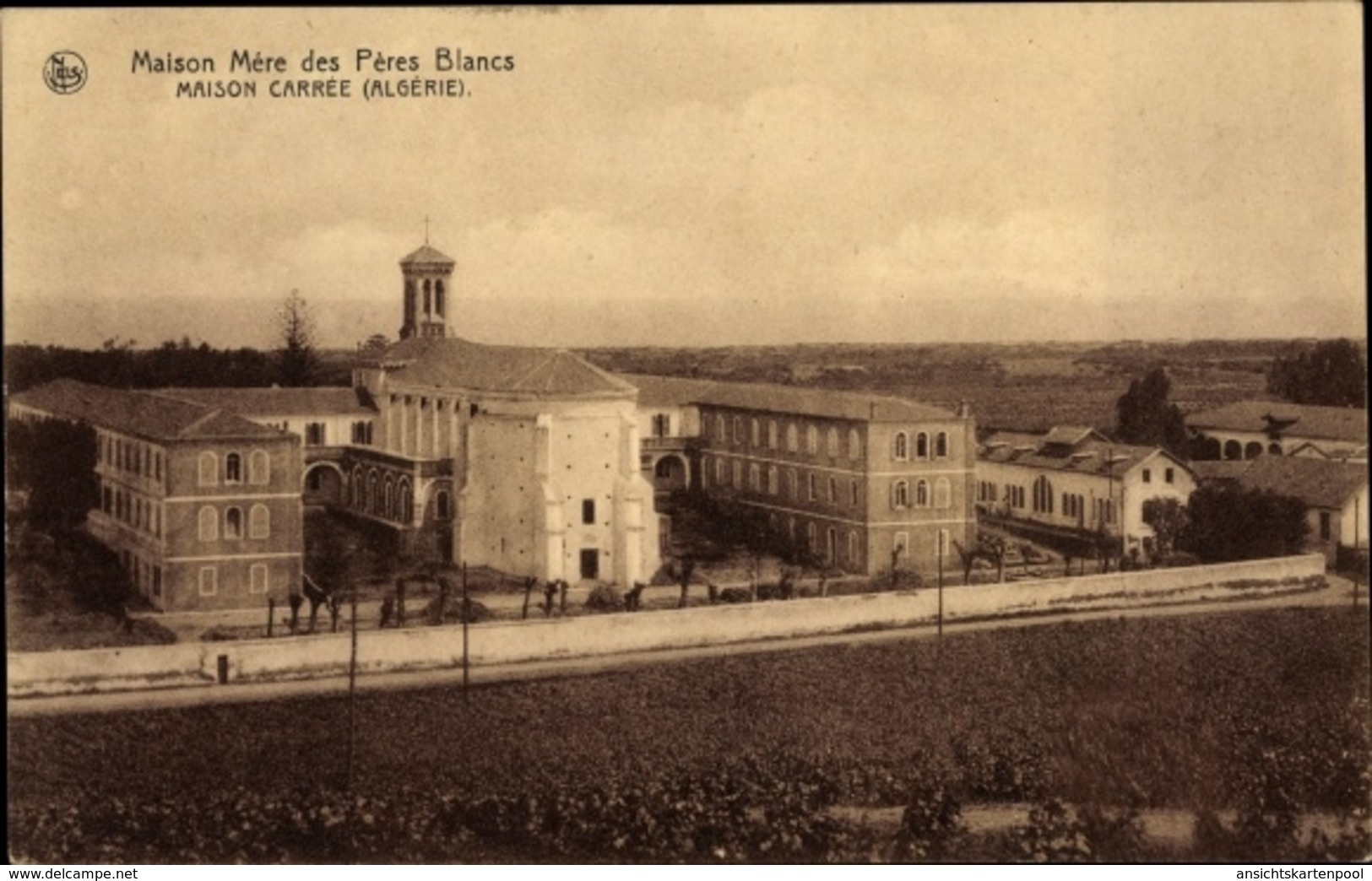 Cp Maison Carrée Algerien, Maison Mére Des Pères Blancs, Kirche - Alger