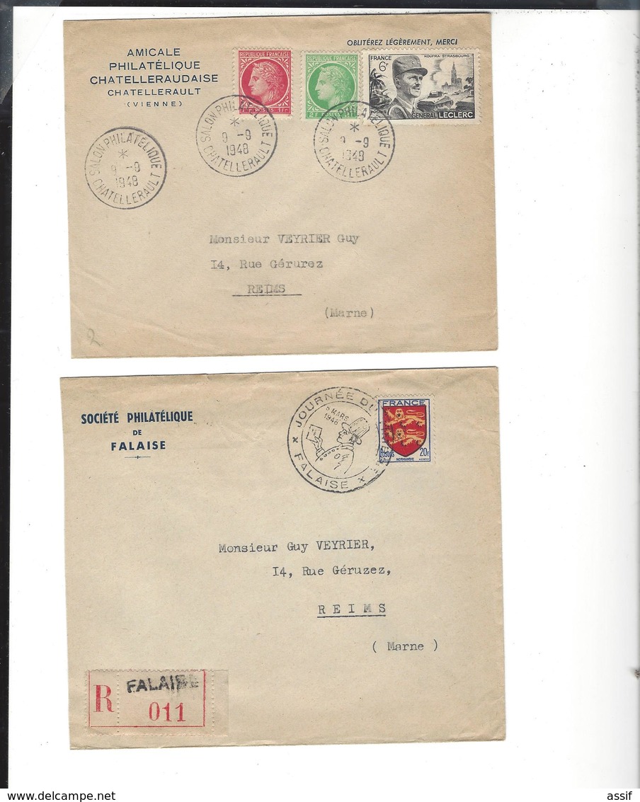 LOT D'ENVELOPPES  Diverses Célébrations  1947 - 1948 - ....-1949