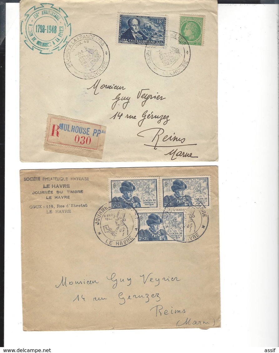 LOT D'ENVELOPPES  Diverses Célébrations  1947 - 1948 - ....-1949