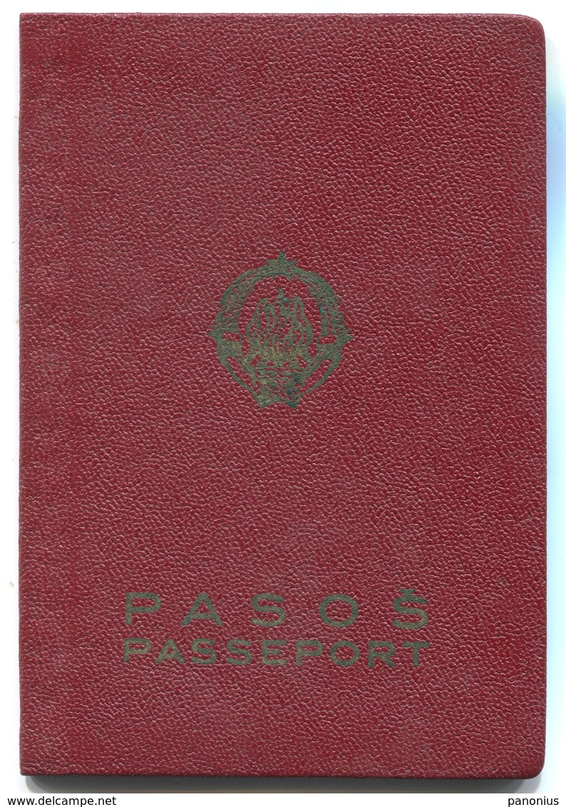 YUGOSLAVIA / PASSPORT REISEPASS 1963. - WITH VISAS FOR  ITALY FRANCE - Documents Historiques