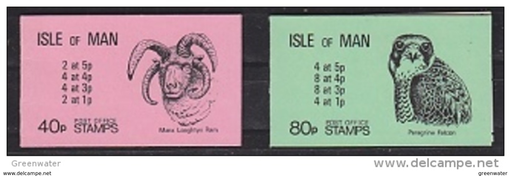 Isle Of Man 1982 Falcon / Ram 2 Booklets ** Mnh (42908) - Man (Eiland)