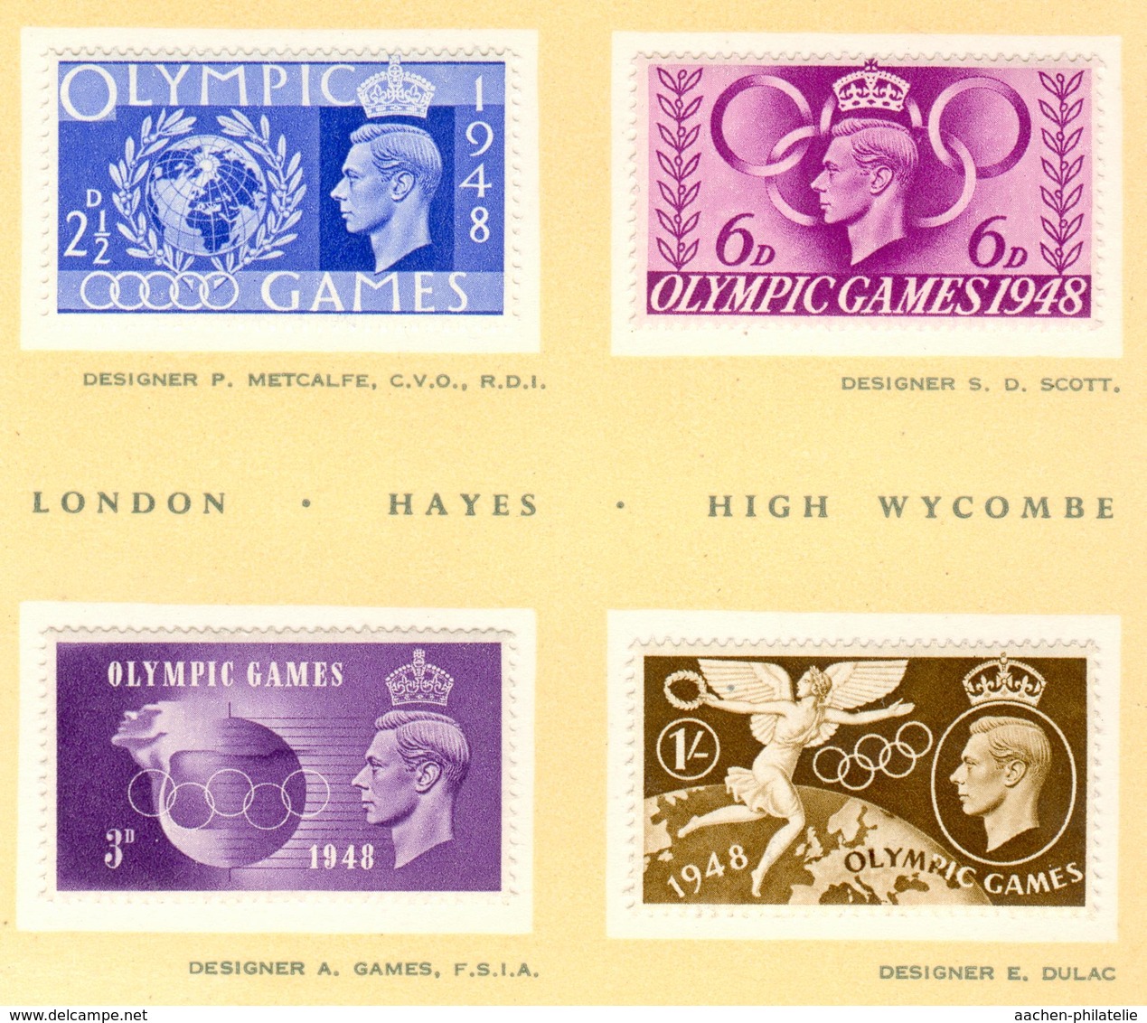 GB UK Michel Nr. 237-240 On Presentation Card 1948 Hm09-2 - Presentation Packs