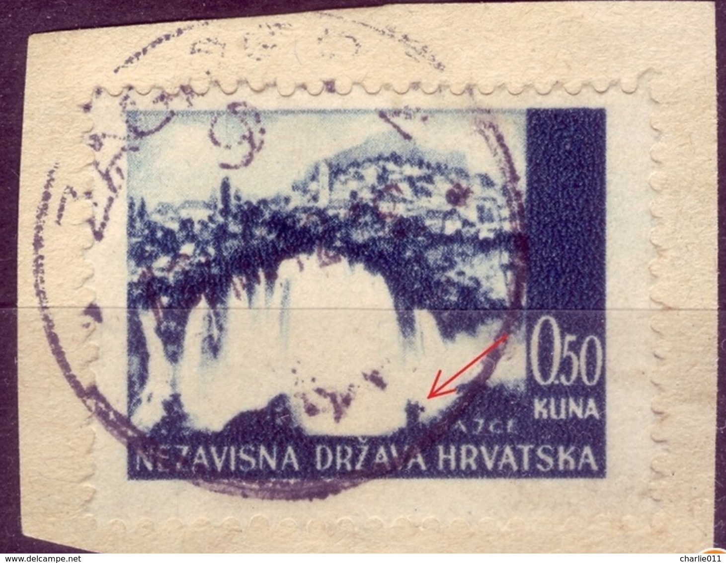 LANDSCAPES-JAJCE-0.50 K-ERROR -KNAPSACK-NDH-WWII-CROATIA - 1941 - Croatia