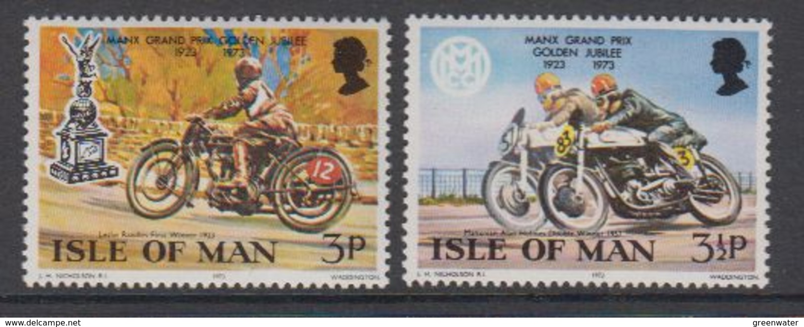 Isle Of Man 1973 Motorcycles Grand Prix 2v ** Mnh (42913A) - Man (Eiland)