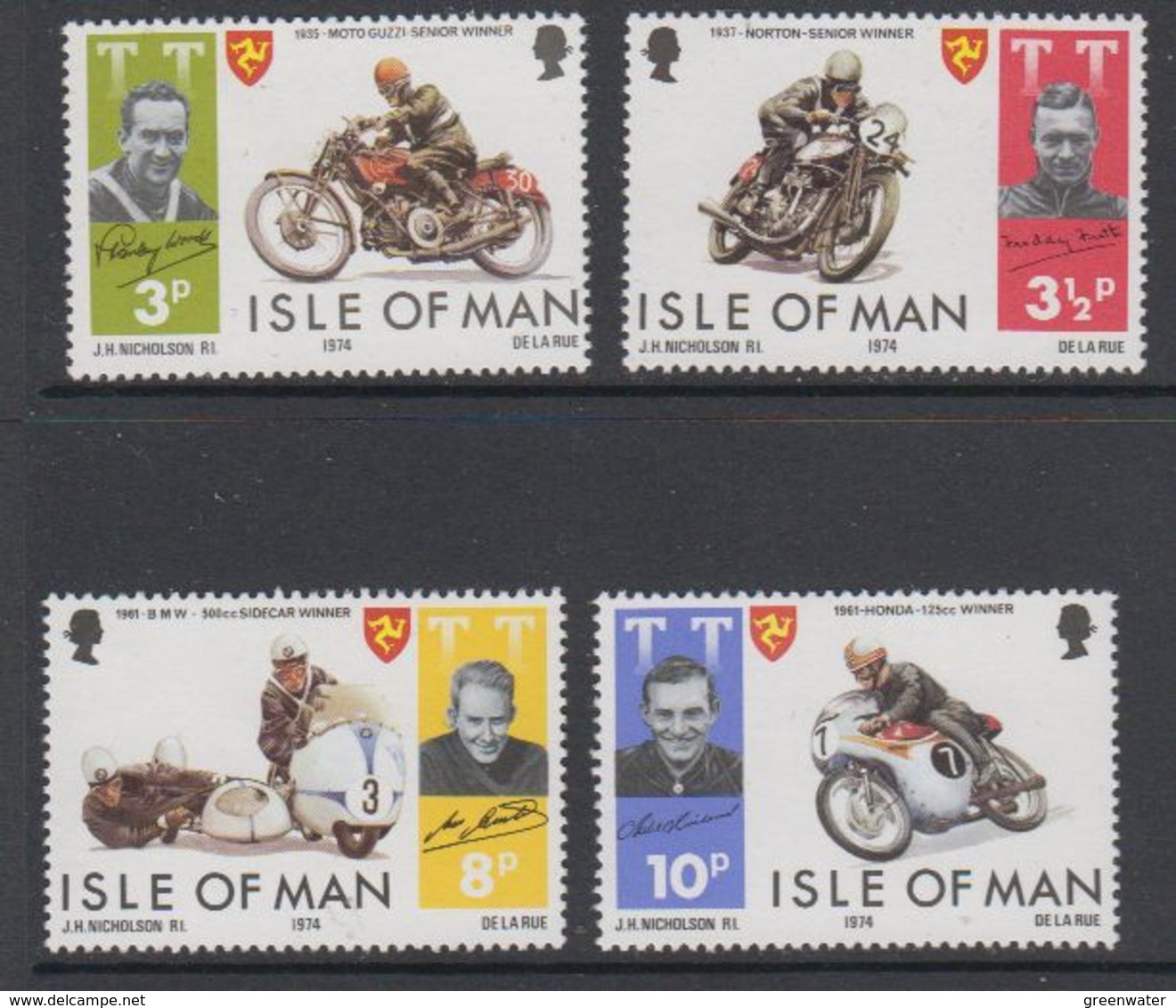 Isle Of Man 1974 Motorcycles / TT Races 4v ** Mnh (42913B) - Man (Eiland)