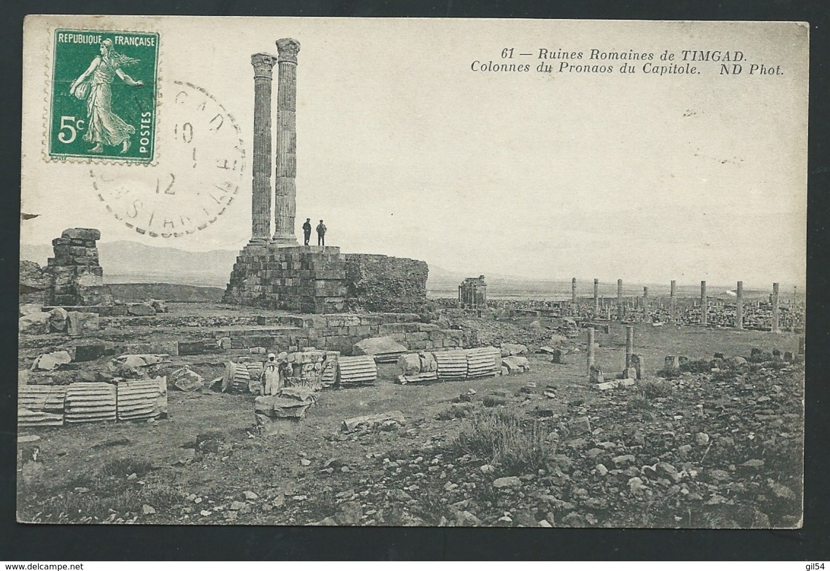 Ruines Romaines De Timgad - Colonnes Du Pronaos Du Capitole -  Mbf91 - Autres & Non Classés