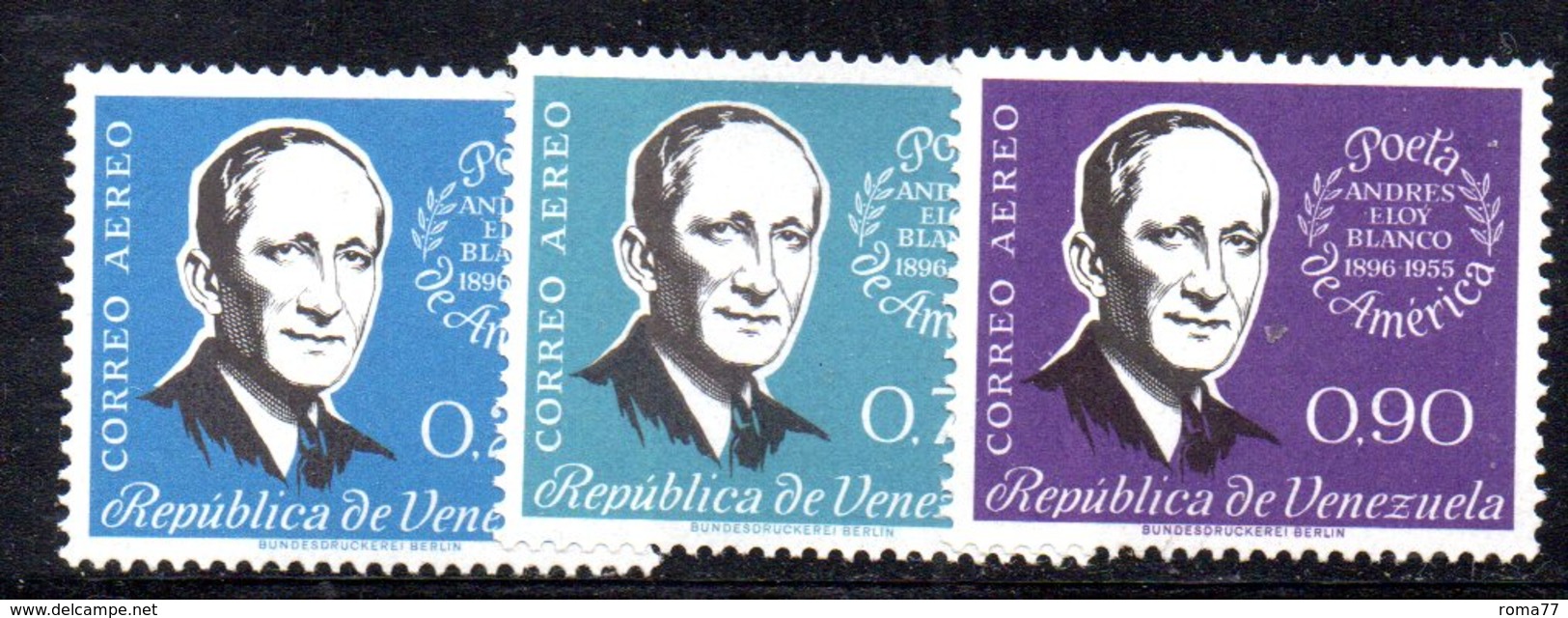 CI1235 - VENEZUELA 1960, Posta Aerea Serie Yvert N. 701/703  ***  MNH. Blanco - Venezuela