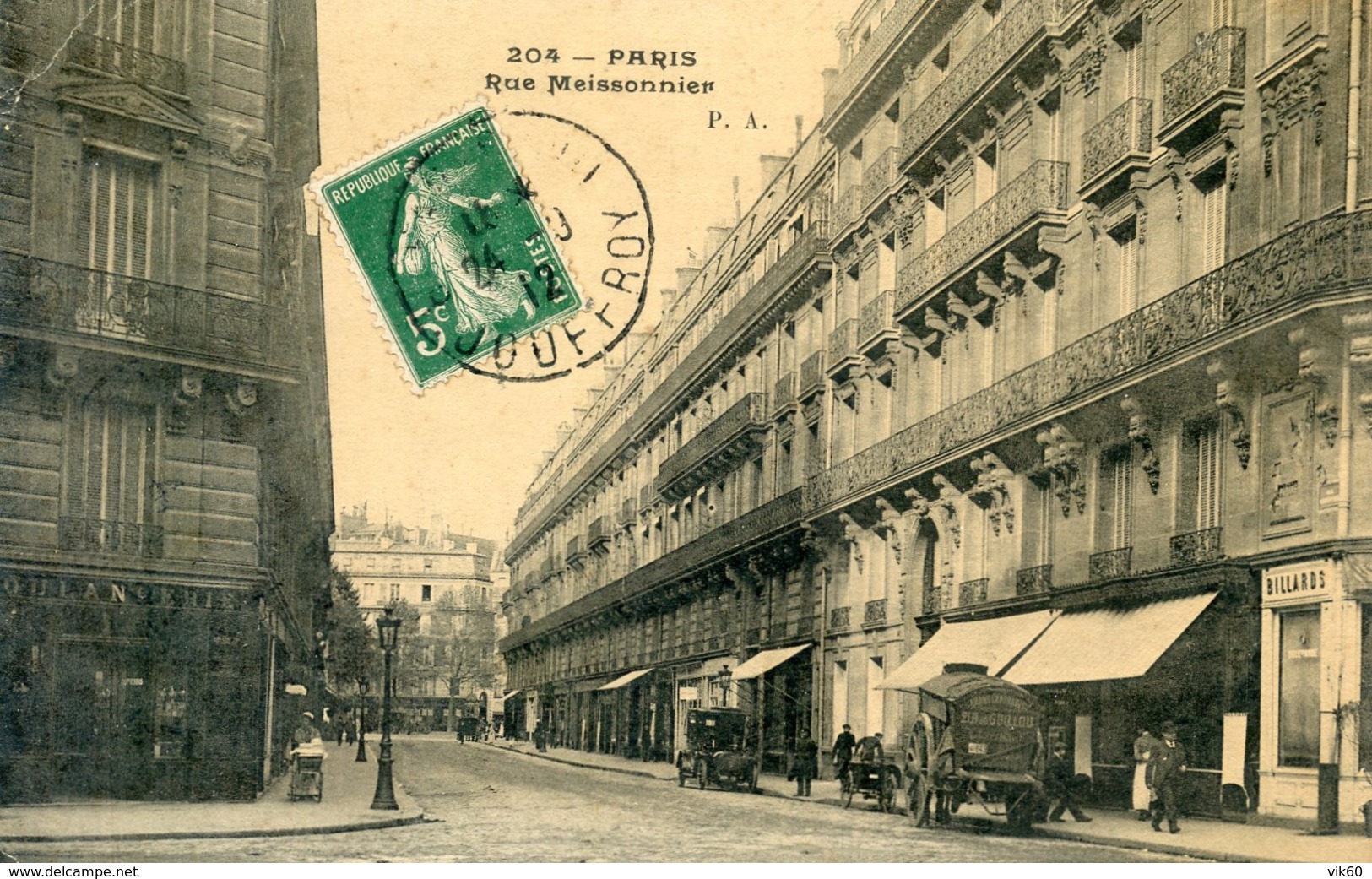 75  PARIS 17e AR    RUE MEISSONNIER (CPA LEGRT JAUNIE) - Arrondissement: 17