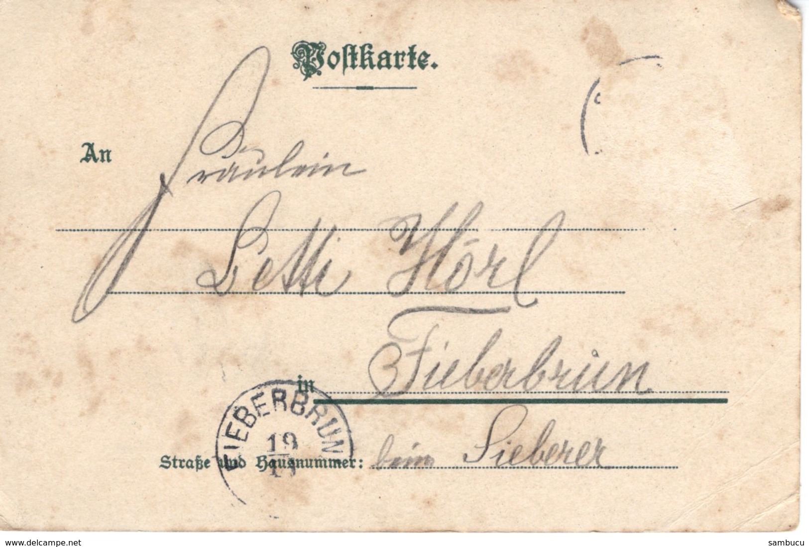 Blumenstrauss Mit Stern Und Spruch Von Fritz Seemann 1919 - Sonstige & Ohne Zuordnung