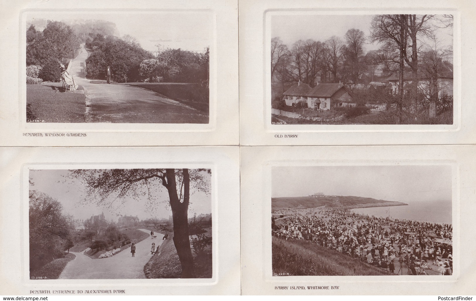 Barry Island 4x Welsh Raised Portrait Character Real Photo Postcard S - Other & Unclassified